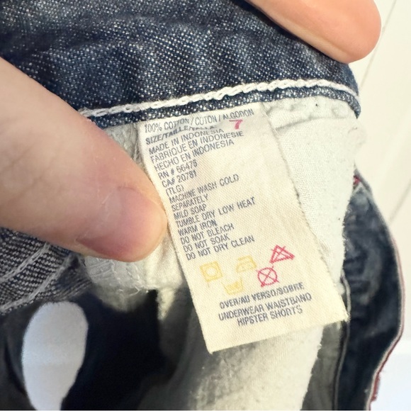 Vintage 90’s Tommy Hilfiger “tommy girl” Blue Denim Shorts Sz 7 - Picture 4 of 4